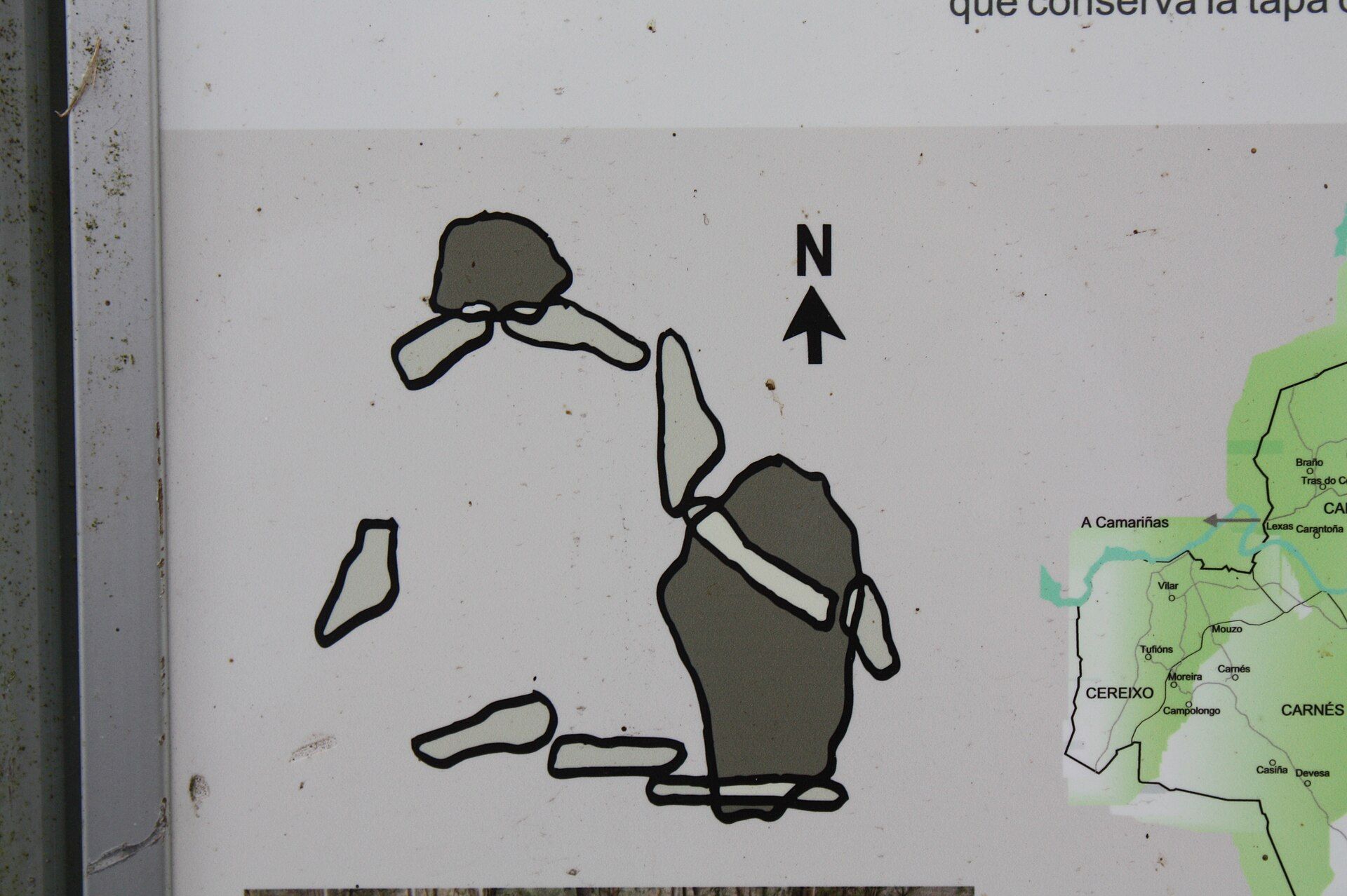 Detalle das lousas de granito da Pedra Cuberta.
